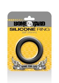 Boneyard Silicone Cock Ring 2 inches - Black