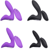 Electric Silicone Prostate Massager Vibrator - Black