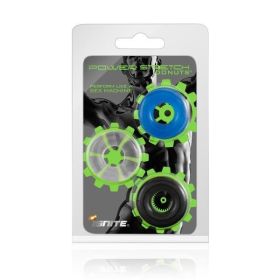Power Stretch Donuts Rings 3 Pack - Black, Clear, Blue