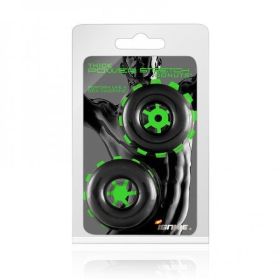 Thick Power Stretch Donuts 2 Pack Rings - Black