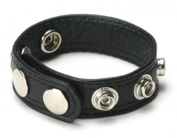 Speed Snap Cock Ring Leather - Black