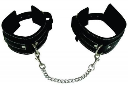 Edge Leather Wrist Restraints - Black