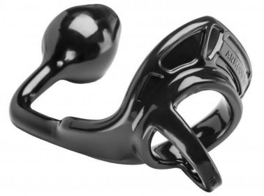 Armour Tug Lock Cock Ring - Black