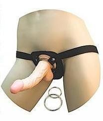 All American Whoppers 8 inches Dong Universal Harness - Beige