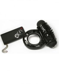 Hero Remote Control Wireless Cock Ring - Black