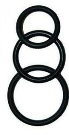 Super Silicone Cock Rings - Black
