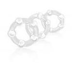 Beaded C Rings 3 Piece - Clear