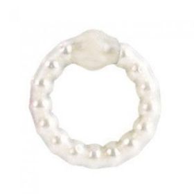 Pearl Beaded Prolong Cock Ring - White