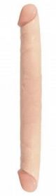 Basix Rubber Works 12 Inches Double Dong - Beige
