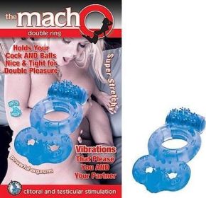 Shaft and Balls Macho Double Ring - Blue