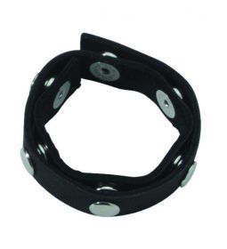 Spartacus Six Speed Cock Ring Leather - Black