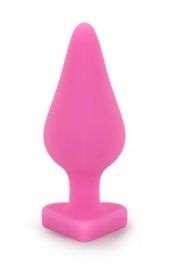 Naughtier Candy Heart Ride Me Butt Plug - Pink