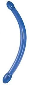 Double Trouble Slender Bender Dildo - Blue