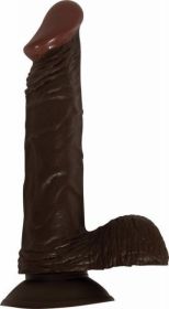 All American Whopper 8 inches Vibrating Dildo - Brown