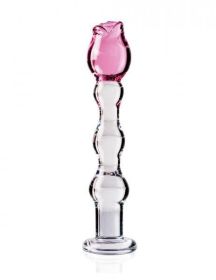 Icicles Flower Glass Wand - Pink