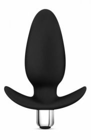 Luxe Little Thumper Vibrating Plug - Black