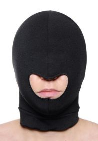 Blow Hole Open Mouth Spandex Hood  O/S - Black