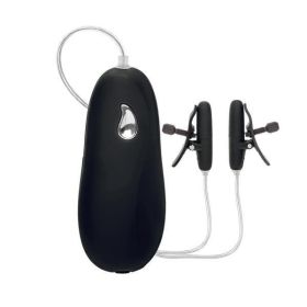 Nipple Play Teasers Vibrating Heated Nipple Clamps - Black