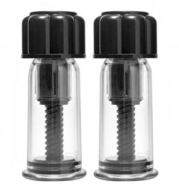 Powerful Twist Nipple Suckers - Black
