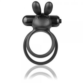 Ohare XL Vibrating Rabbit Double Ring - Black