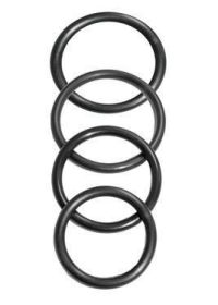 Sportsheets Rubber Rings 4 Pack - Black