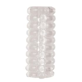 Ribbed Reversible Masturbation Stroker - Clear
