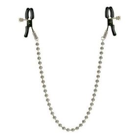 Nipple Clamps Beaded Chain - Silver