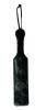 Fur Lined Leather Paddle - Black
