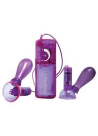 Vibrating Nipple Pumps - Purple