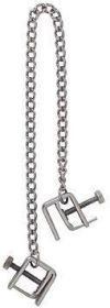 Adjustable Press Nipple Clamps With Link Chain - Silver