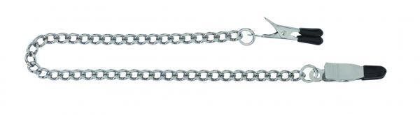 Endurance Tapered Tip Nipple Clamps With Link Chain - Silver
