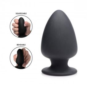 Squeeze-It Silexpan Anal Plug Medium - Black
