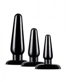 Anal Adventures Basic Plug Kit - Black