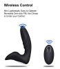 Electric Silicone Prostate Massager Vibrator - Black