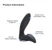 Electric Silicone Prostate Massager Vibrator - Black